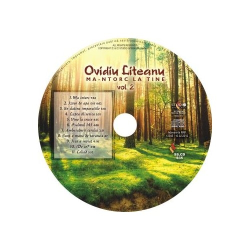 CD Ovidiu Liteanu - Ma-ntorc la tine, vol.2